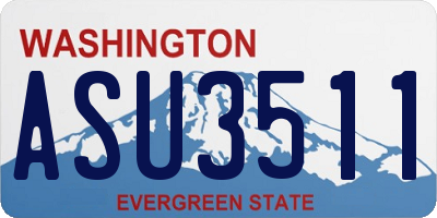 WA license plate ASU3511