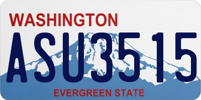 WA license plate ASU3515