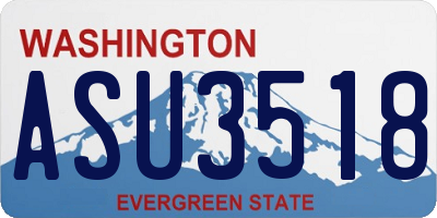 WA license plate ASU3518