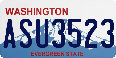 WA license plate ASU3523