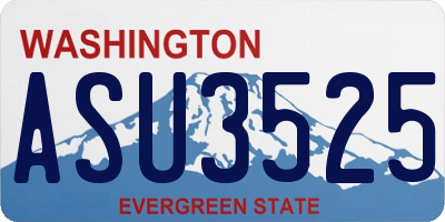 WA license plate ASU3525
