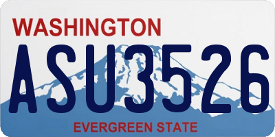 WA license plate ASU3526