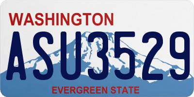 WA license plate ASU3529