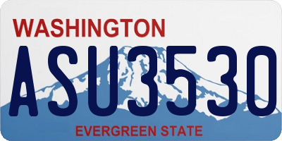 WA license plate ASU3530