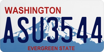 WA license plate ASU3544