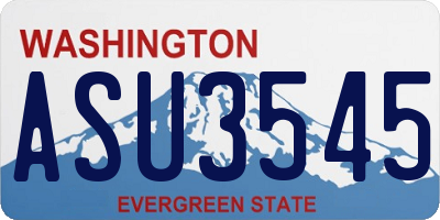 WA license plate ASU3545