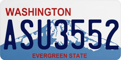 WA license plate ASU3552
