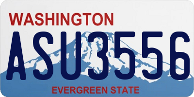 WA license plate ASU3556