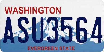 WA license plate ASU3564