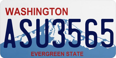 WA license plate ASU3565