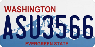 WA license plate ASU3566