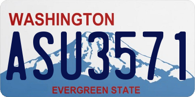 WA license plate ASU3571