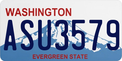 WA license plate ASU3579