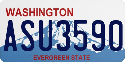WA license plate ASU3590