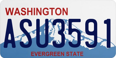 WA license plate ASU3591