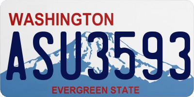 WA license plate ASU3593