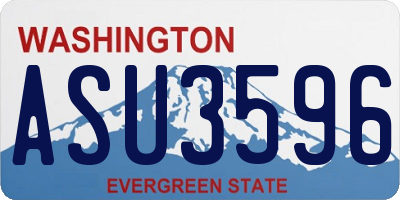 WA license plate ASU3596