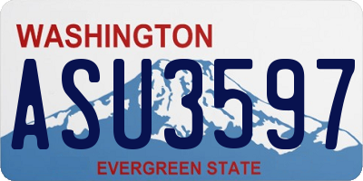 WA license plate ASU3597