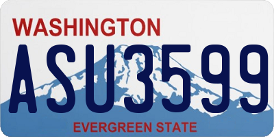 WA license plate ASU3599