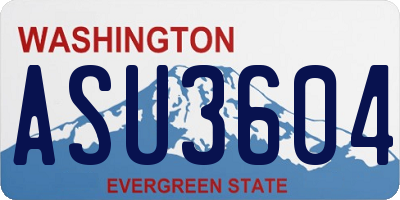WA license plate ASU3604