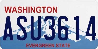 WA license plate ASU3614