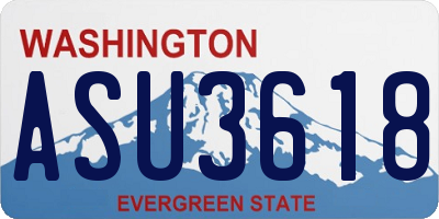 WA license plate ASU3618
