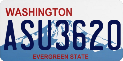 WA license plate ASU3620