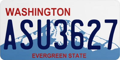 WA license plate ASU3627