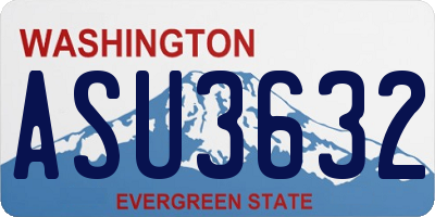 WA license plate ASU3632