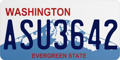 WA license plate ASU3642