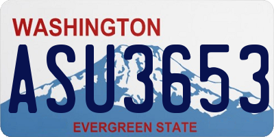 WA license plate ASU3653