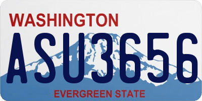 WA license plate ASU3656