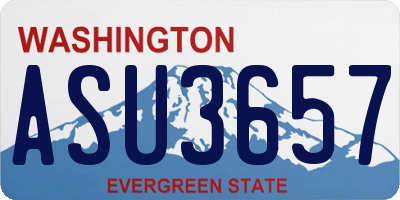 WA license plate ASU3657