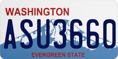 WA license plate ASU3660