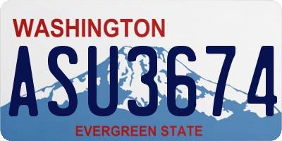 WA license plate ASU3674