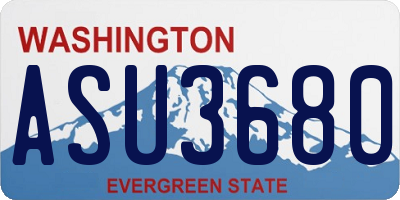 WA license plate ASU3680