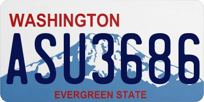 WA license plate ASU3686