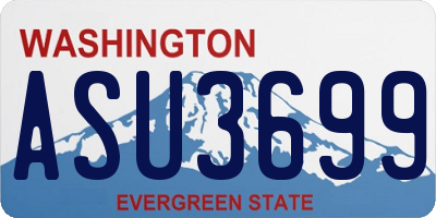 WA license plate ASU3699