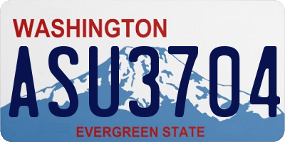WA license plate ASU3704