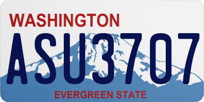 WA license plate ASU3707
