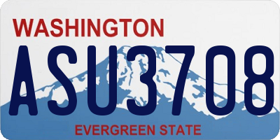WA license plate ASU3708