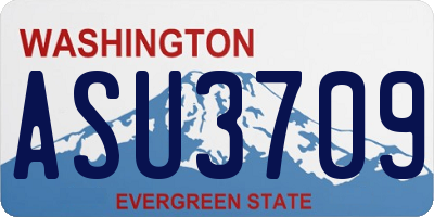 WA license plate ASU3709