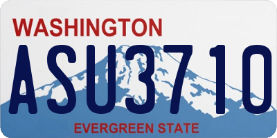 WA license plate ASU3710