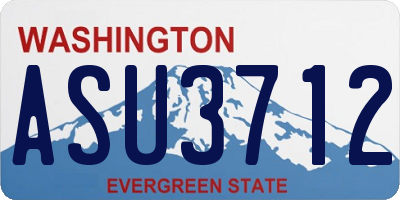 WA license plate ASU3712