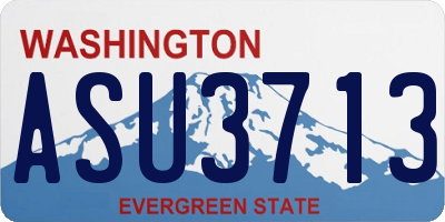 WA license plate ASU3713
