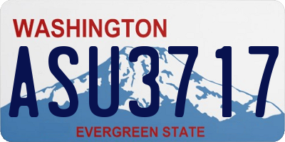 WA license plate ASU3717