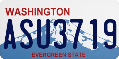 WA license plate ASU3719