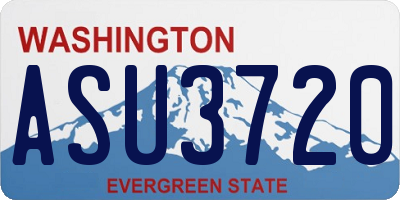 WA license plate ASU3720
