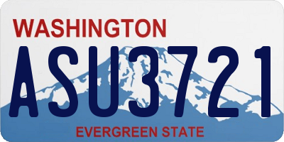 WA license plate ASU3721