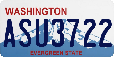 WA license plate ASU3722